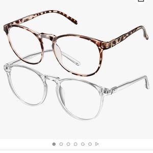 Two pair blue light blocking glasses